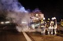 Bus brannte A 59 Rich Koeln AK Flughafen 12